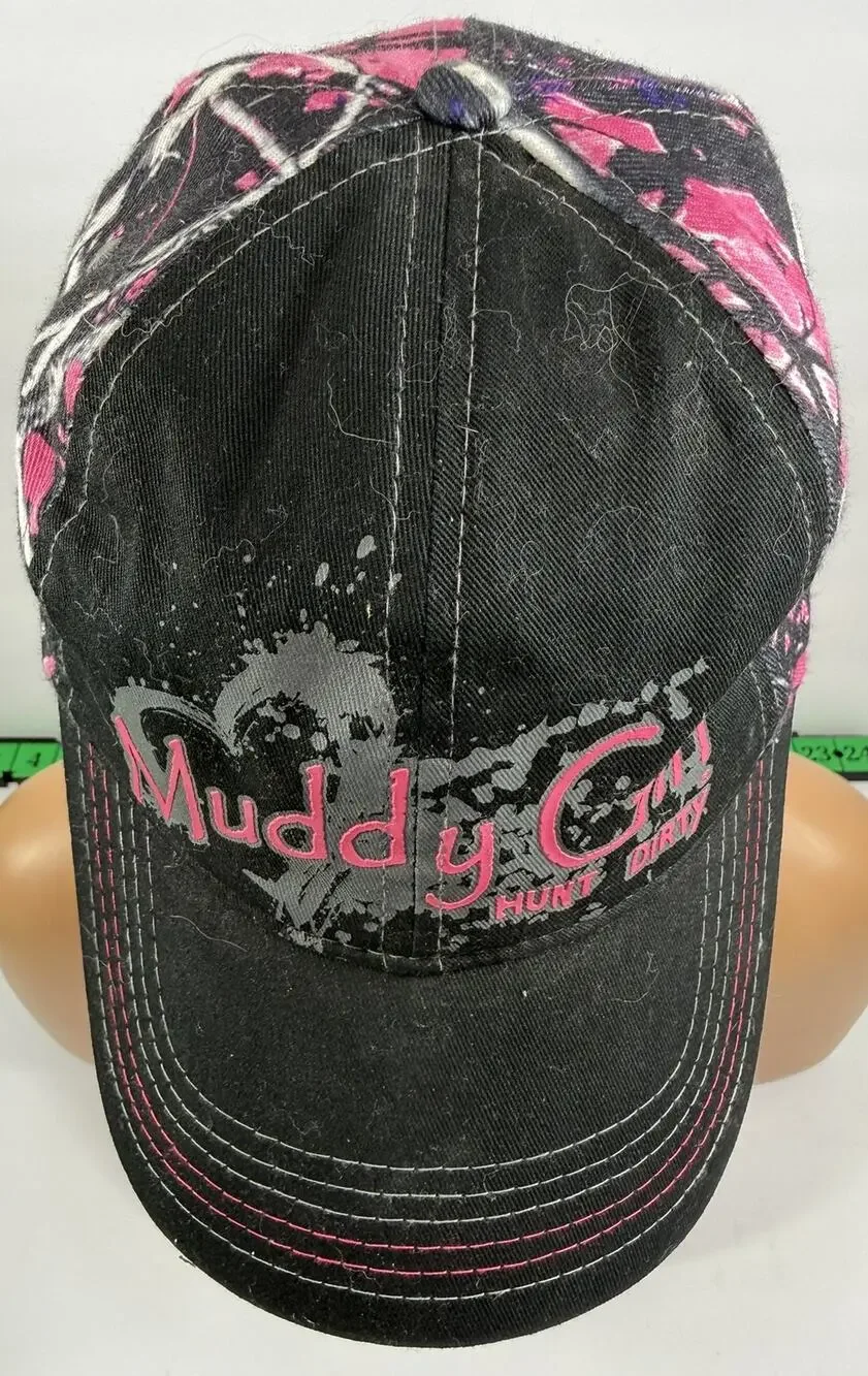 Moonshine Camo Muddy Girl Hunt Dirty Cap Hat Black Pink Gray White Purple Lined